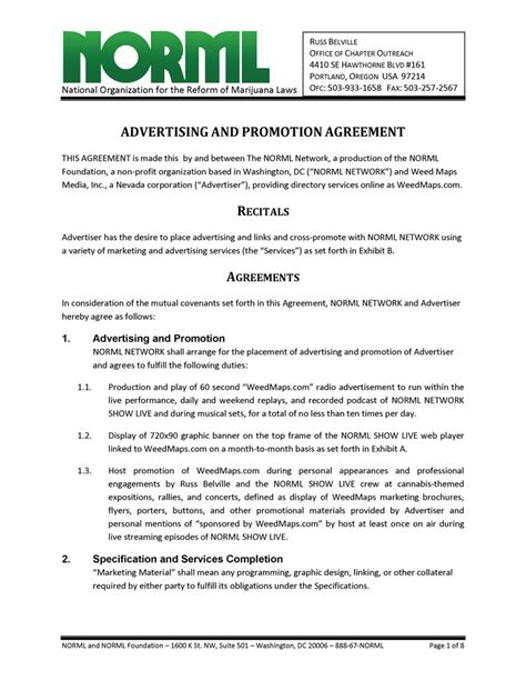 business agreement contract  printable documents
