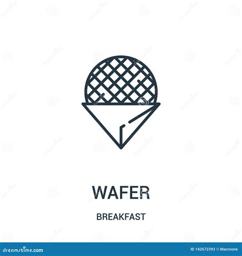 wafer icon vector  breakfast collection thin  wafer outline icon vector illustration