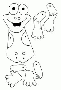 frog puppet coloring paper puppets crafts frog crafts
