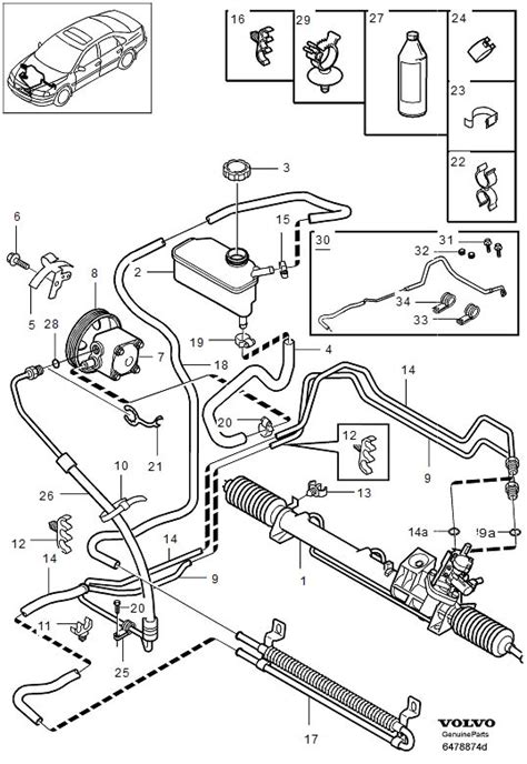 pressure hose power steering pump servo steering