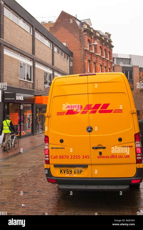 dhl van  res stock photography  images alamy