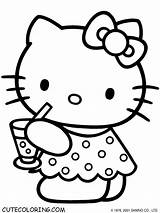 Coloring Pages Kitty Hello Cutecoloring sketch template