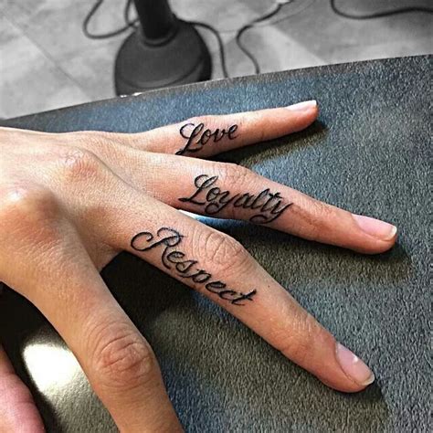 love loyalty respect loyalty tattoo finger tattoos cute hand tattoos