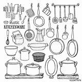 Pans Pots Sketch Drawing Doodle Kitchen Paintingvalley Getdrawings sketch template