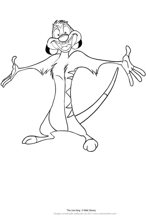 timon   lion king coloring page