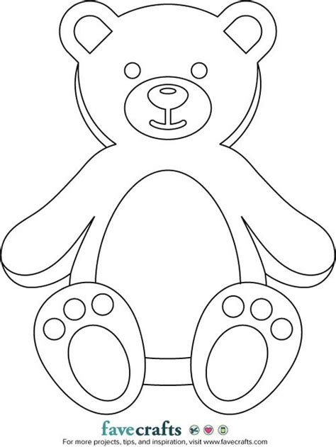 printable teddy bear favecraftscom