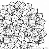 Teens Coloring Pages Mandala Flower Printable sketch template