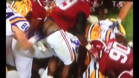 Alabama Player Almost Gets His Pants Pulled Down During