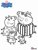 Coloring Peppa Pig Family Pages Bubakids sketch template