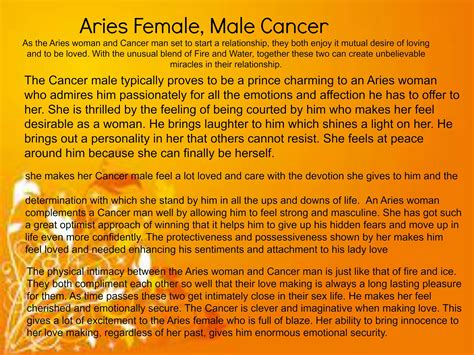 Cancer Man And Aries Woman Slidesharetrick