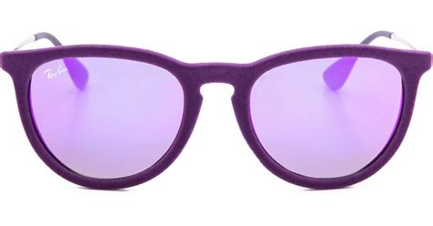 ray ban erika velvet sunglasses violet in purple lyst