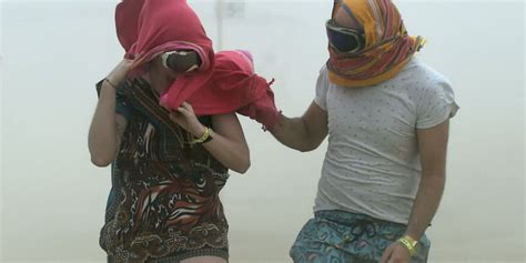burning man dust storms create near white out conditions