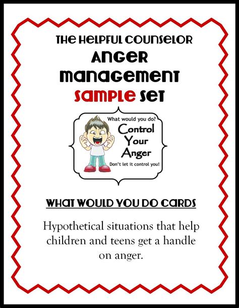 anger management worksheet for teenagers