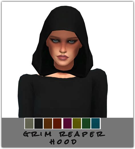 sims  ccs   grim reaper hood  males females  maimouth