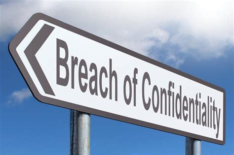 breach  confidentiality highway sign image