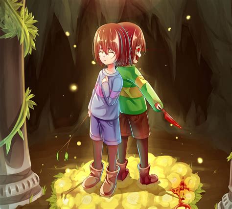 frisk chara wallpaper  background chara undertale