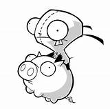 Coloring Gir Pages Pig Zim Invader Piggy Template Drawing Vector Mrs Color Print Getdrawings Sure Fire Transparent Comments Deviantart Seekpng sketch template