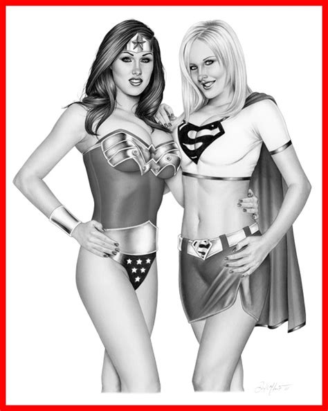 wonder woman and supergirl in don monroe s comic art