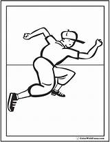 Baseball Coloring Pages Runner Base Printable Print Batter Colorwithfuzzy Kids sketch template