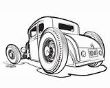 Rod Hot Coloring Pages Clipart Car Drawing Clip Drawings Cars Rat 1930 Rods Line Cartoon Classic Model Chevy Hotrods Print sketch template