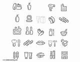 Coloring Pages Makeup Icons Printable Adults Kids sketch template