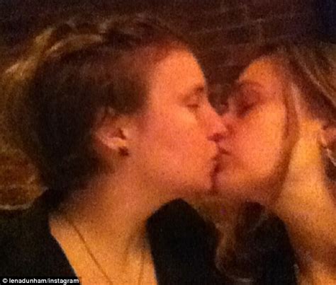 lena dunham shares another steamy lesbian kiss with co star jemima kirke daily mail online