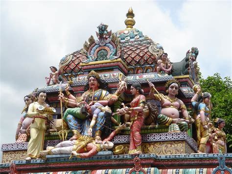 detail of the statue of the hindu goddess kali sri veeram