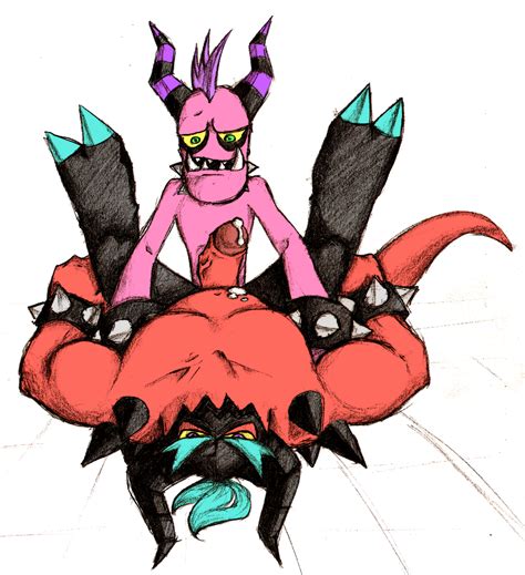 rule 34 anal anal sex cum cum on chest deadly six demon