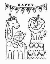 Coloring Birthday Happy Pages Funny Nana Printable Dad Kids Animals Animal Color Wuppsy Holiday Printables Mom Colouring Dog Snow Let sketch template