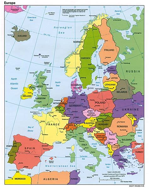 detailed political map  europe europe detailed political map