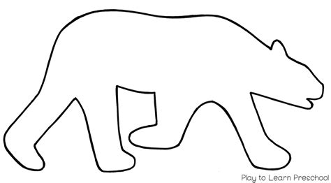 polar bear template play  learn preschool