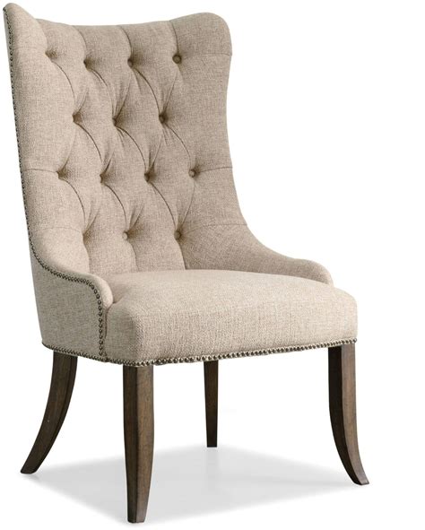 rhapsody beige tufted dining chair set    hooker coleman furniture