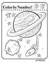Space Worksheets Number Worksheet Color Coloring Printable Outer Kids Activities Sheets Solar Pages Preschool Science Para Niños Earth Numbers Kindergarten sketch template
