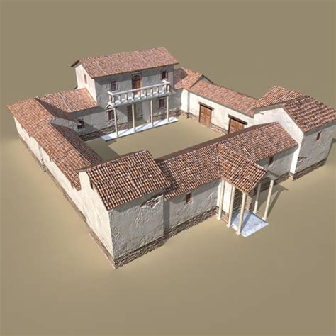 olly tyler digital arts  visual effects roman villa roman house courtyard house plans