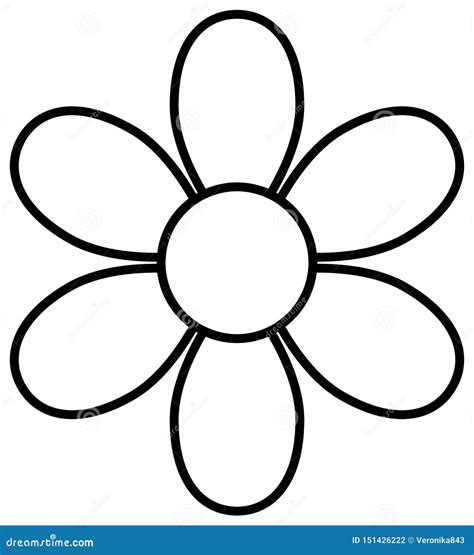 flower outline icon vector illustration isolated  white background