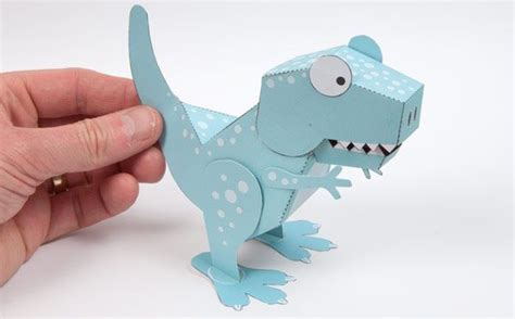 Poseable Paper T Rex Paper Toys Dinosaur Crafts Paper