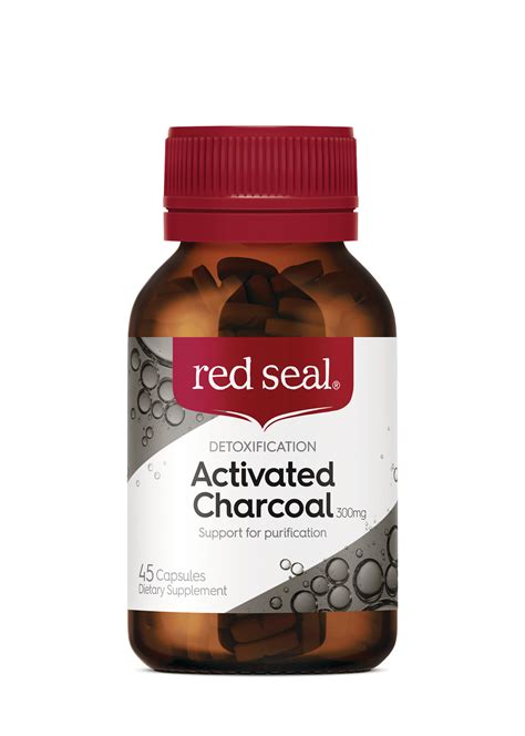 red seal activated charcoal mg  capsules cashmere chch sth pharmacies hardings chemist