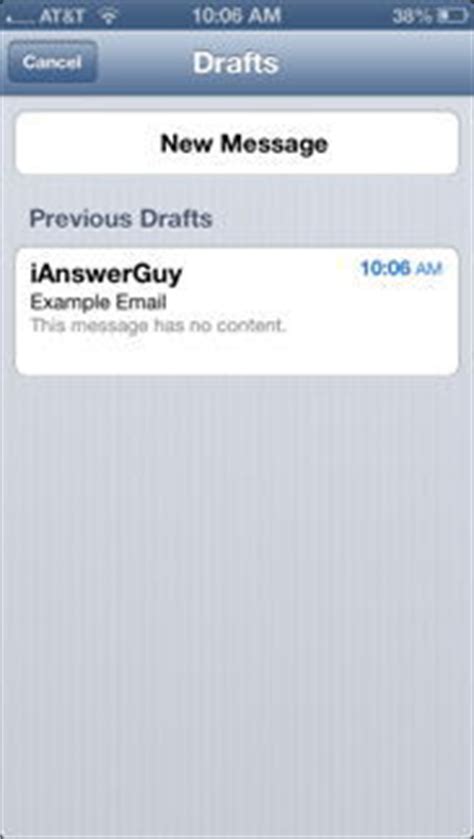 draft emails   iphone  ipad ianswerguy