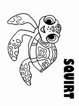 Coloring Pages Squirt Crush Nemo Finding Printable Kids Color Getdrawings Getcolorings Recommended Cartoon sketch template