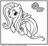 Fluttershy Pony Coloring Little Pages Rarity Artworks sketch template