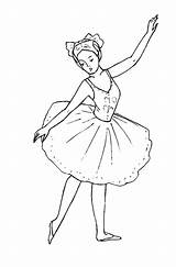 Coloring Girl Pages Ballerina Dancing Ballet Little Drawing Dancer Color Printable Print Drawings Getcolorings Cute Paintingvalley sketch template