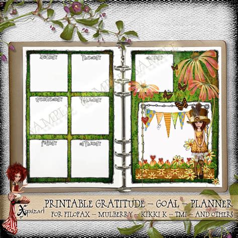printable weekly planner  journal page  file   etsy australia