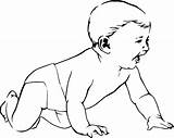 Crawling Baby Clipart Infant Crawl Coloring Clip Pages Vector Svg Babies Child Clker Cheerful Adorable Human Cliparts Girl Smiling Happy sketch template