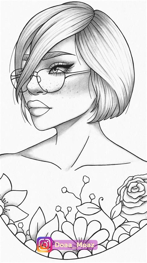 girl portrait coloring pages coloring pages