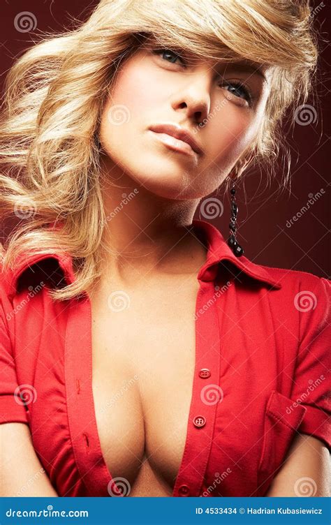 girl stock photo image  contact charm business hairstyle