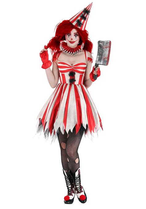 sinister womens circus clown costume