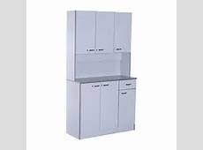 HomCom 71 Microwave Storage Cabinet with Doors and Shelves