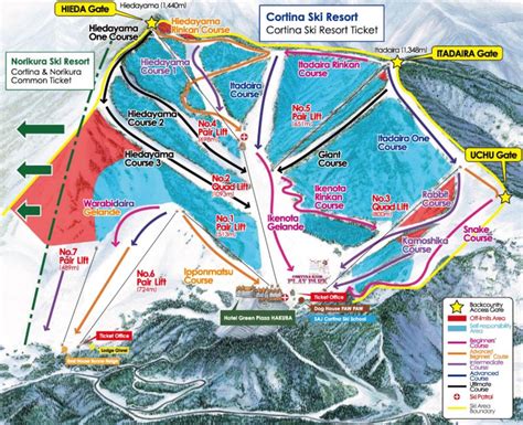 Cortina Ski Resort Hakuba Valley Trail Map Liftopia