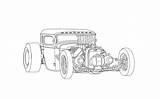 Coloring Rod Hot Pages Rat Cars Rods Sketch Drawings Drawing Car Truck Lowrider Print Color Cool Adults Fink Rats Sketches sketch template