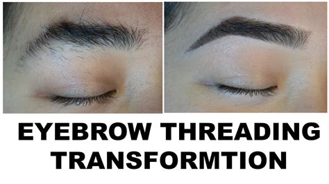 eyebrow threading transformation youtube